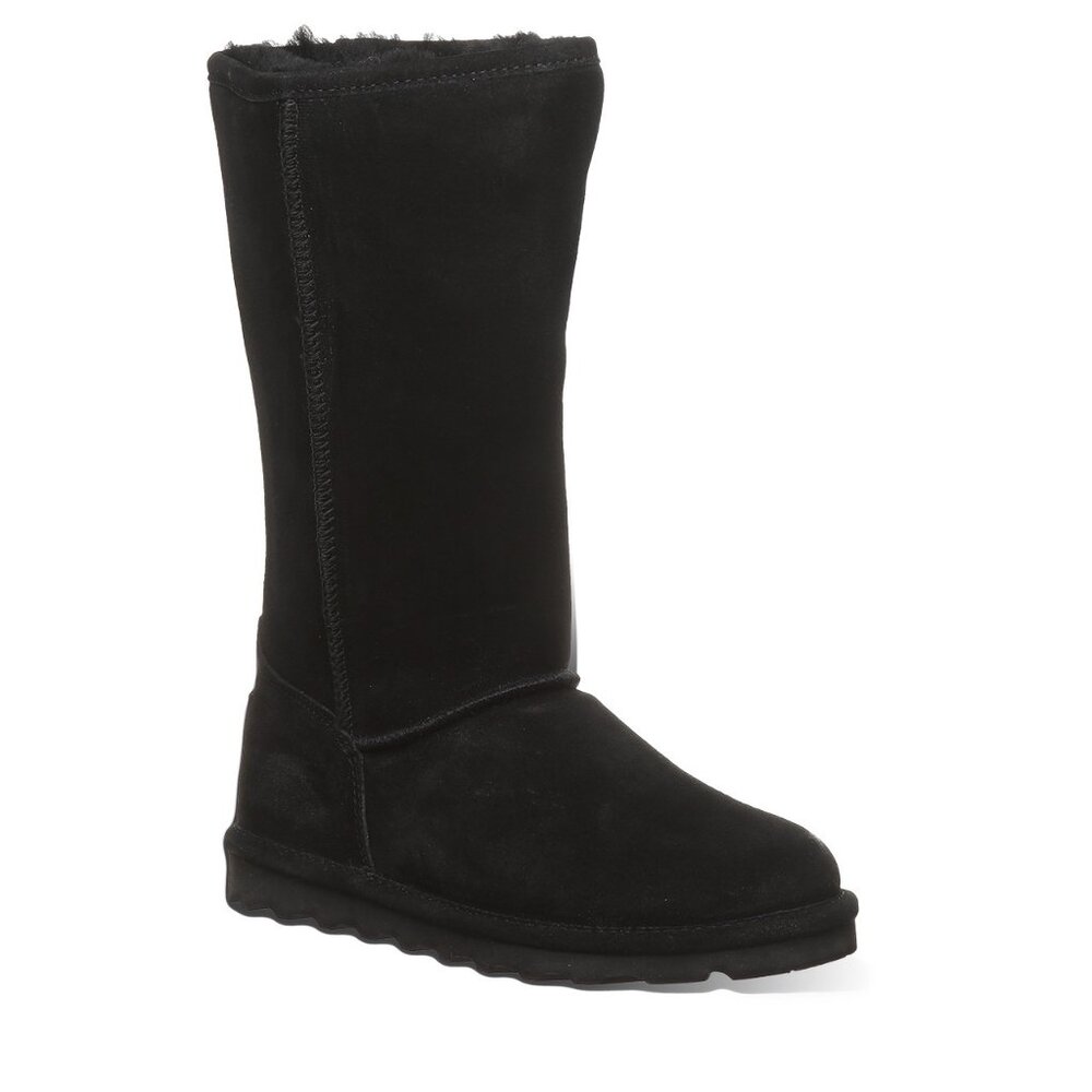 $100 BEARPAW 🐾 Elle Tall Suede Wool Boots | Black | 6